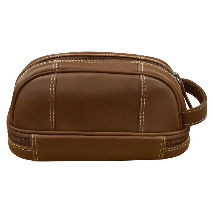 Leather Toiletry Bag - Brown