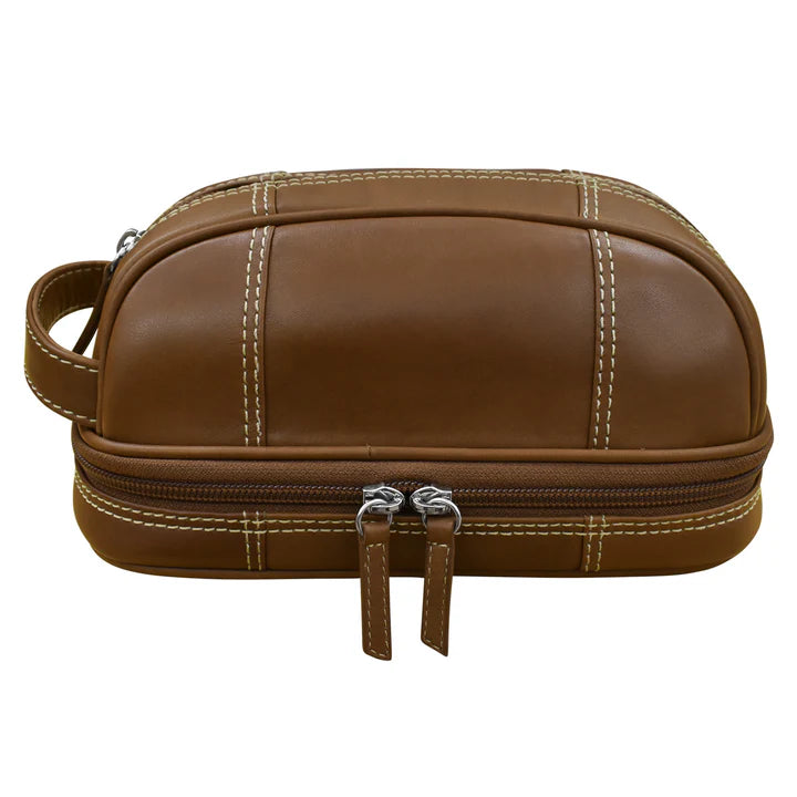 Leather Toiletry Bag - Brown