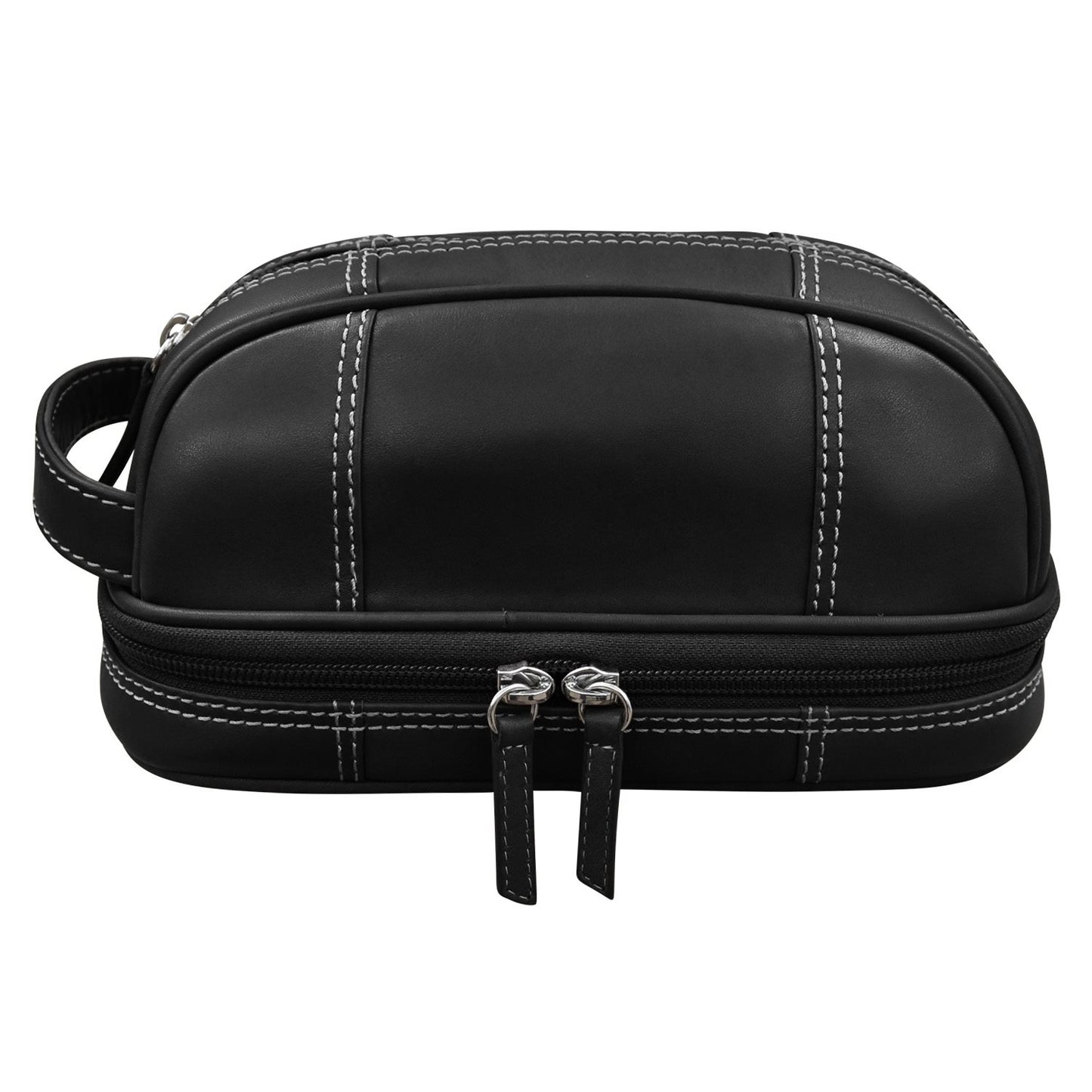 Leather Toiletry Bag - Black