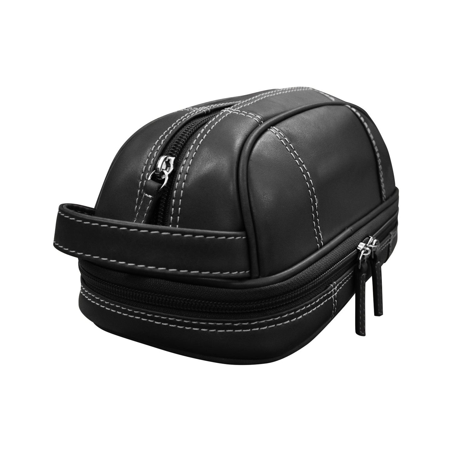 Leather Toiletry Bag - Black