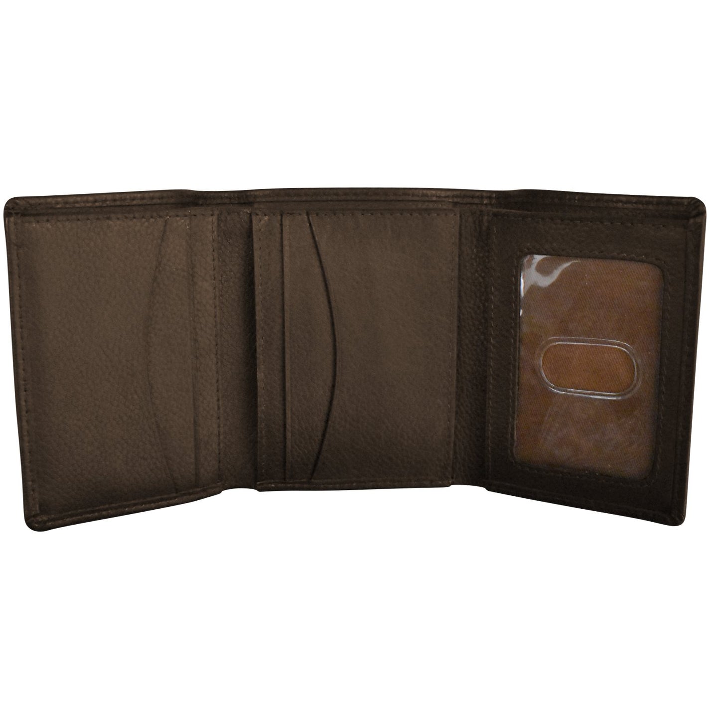 Men's Wallet Pebble Trifold - Brown