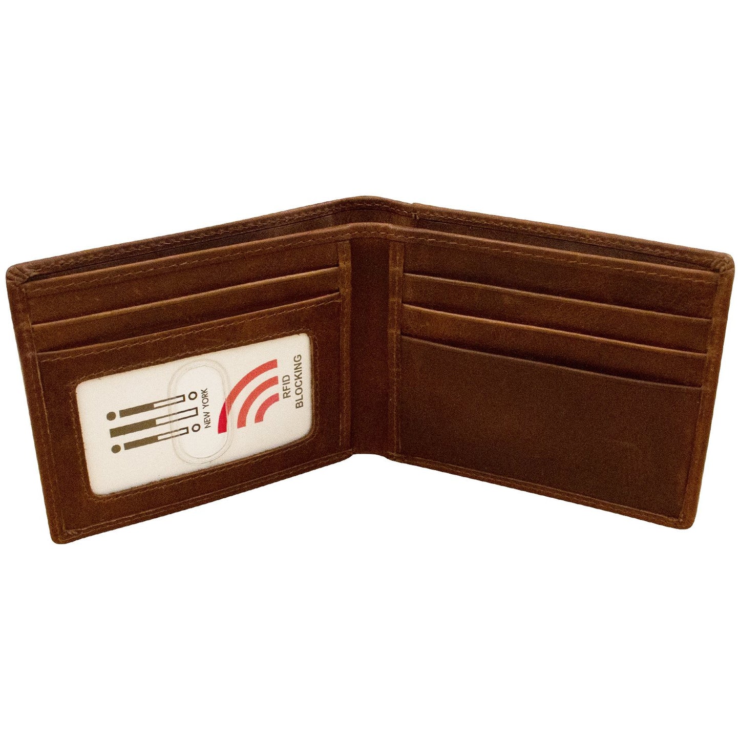 Men's Wallet Bifold with I.D. - Rustic Brown