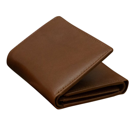 Men's Wallet Trifold with Center Flip