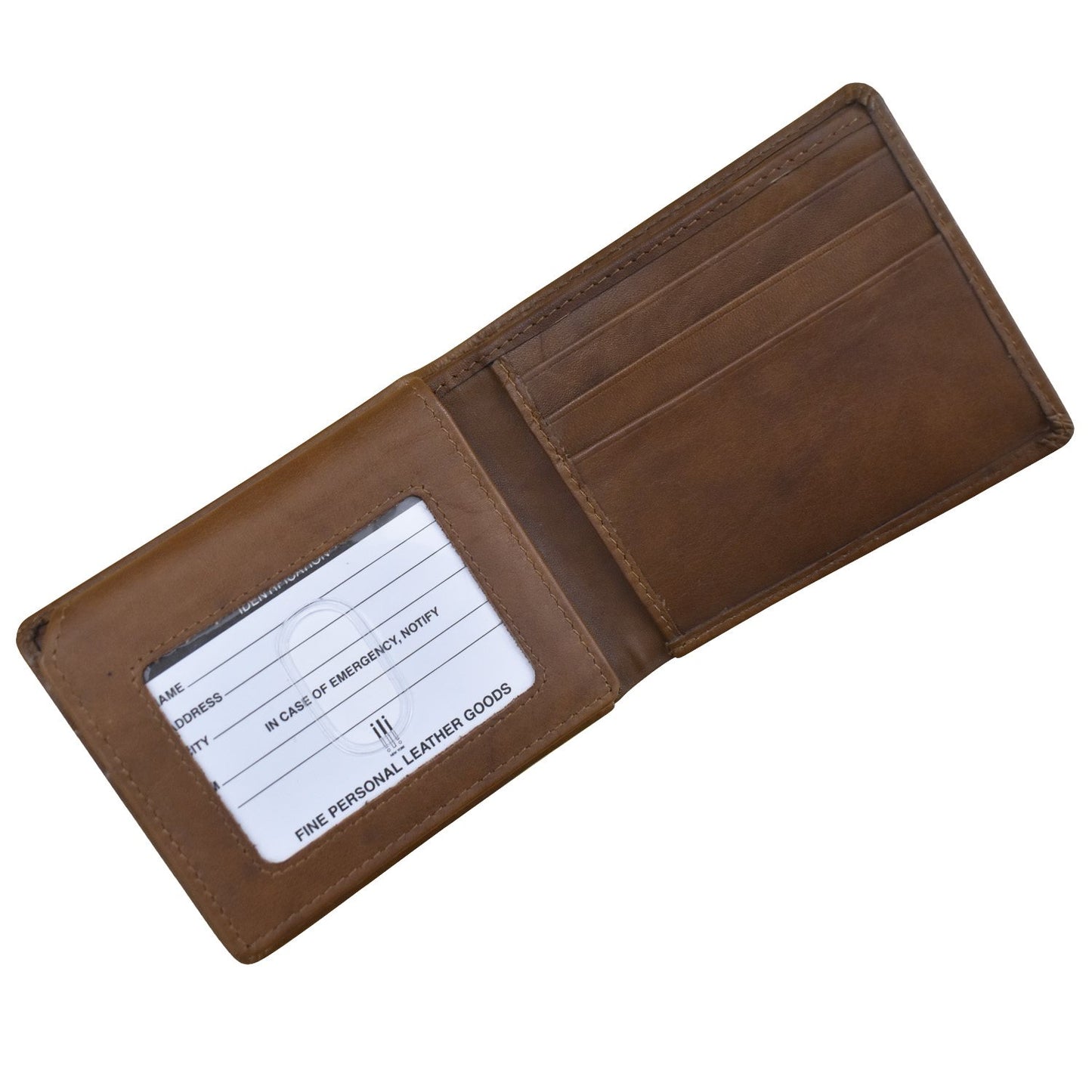 Men's Wallet Bifold with Left Flip - Toffee