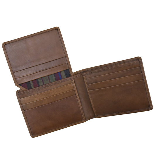 Men's Wallet Bifold with Left Flip - Toffee