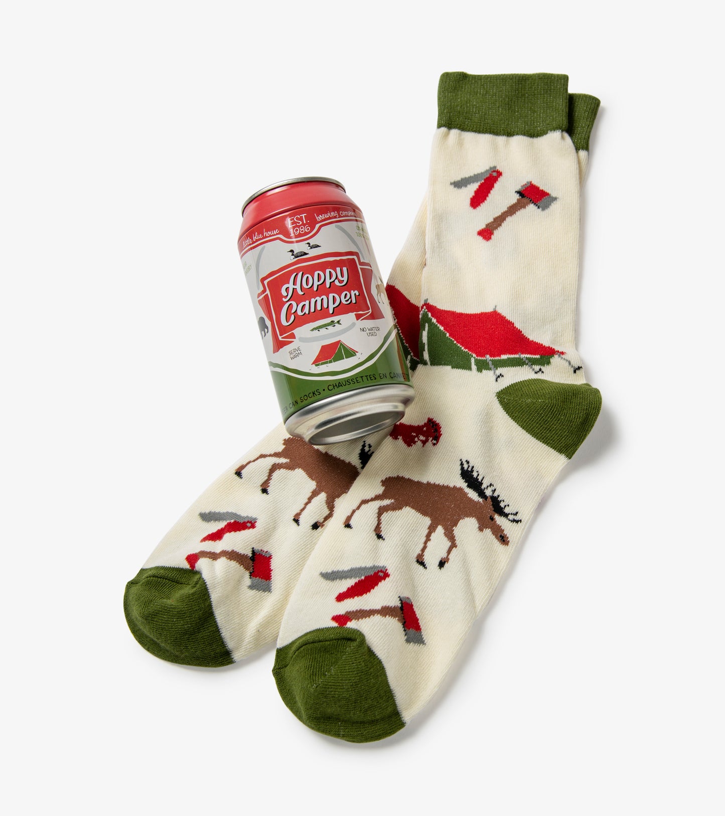 Hoppy Camper - Men's Beer Can Socks