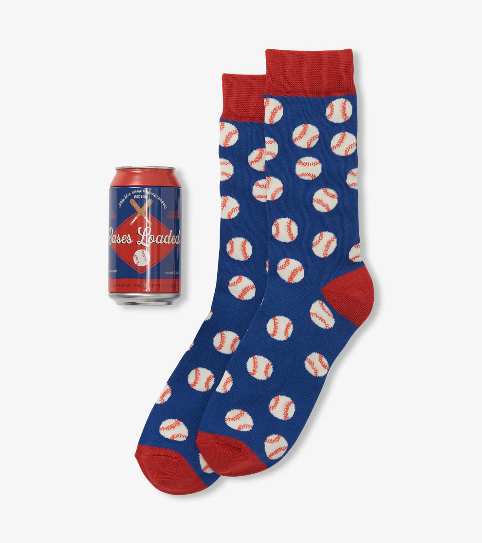 Bases Loaded- Men's Beer Can Socks