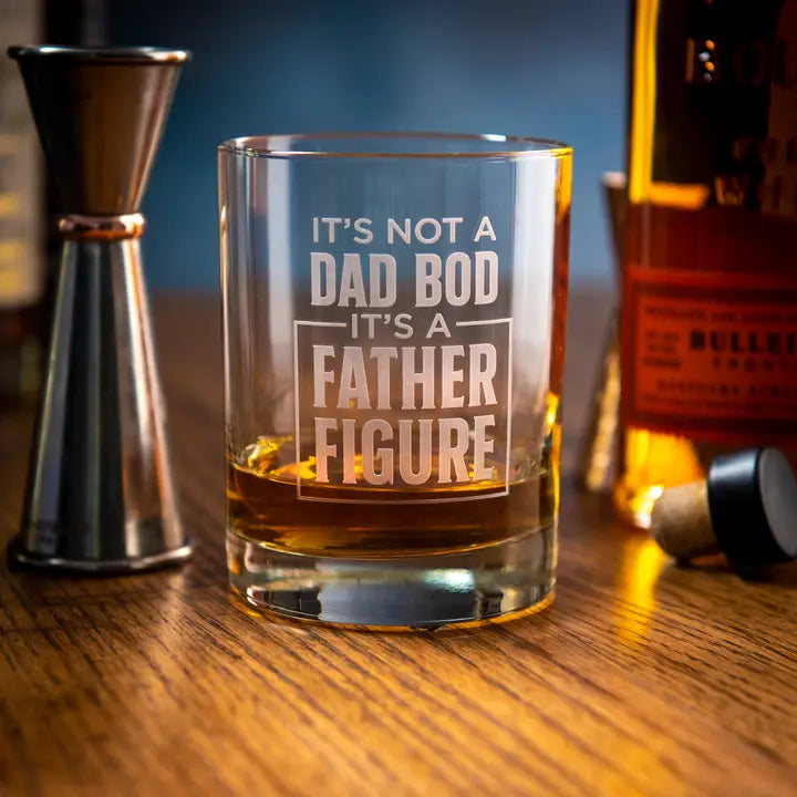 Dad Bod Whiskey Glass