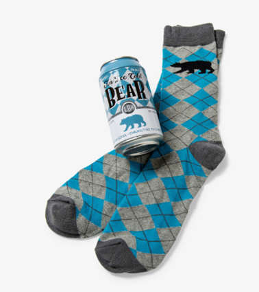 Ice Cold Bear - Men's Beer Can Socks