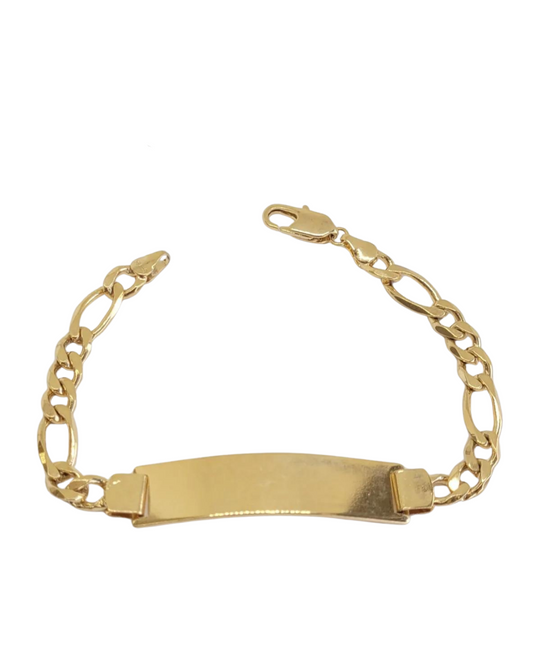 18k Figaro Link Men's Bracelet