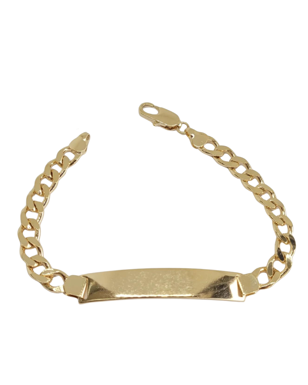 18k Curb Men's Bracelet