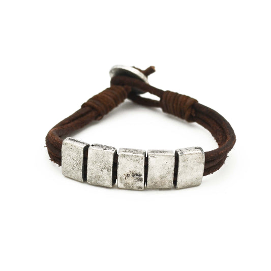 Leather Metal Bracelet